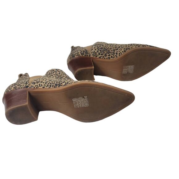 Dolce Vita Samy Leather Leopard  Print Ankle Boots SZ 8.5 - Picture 11 of 11